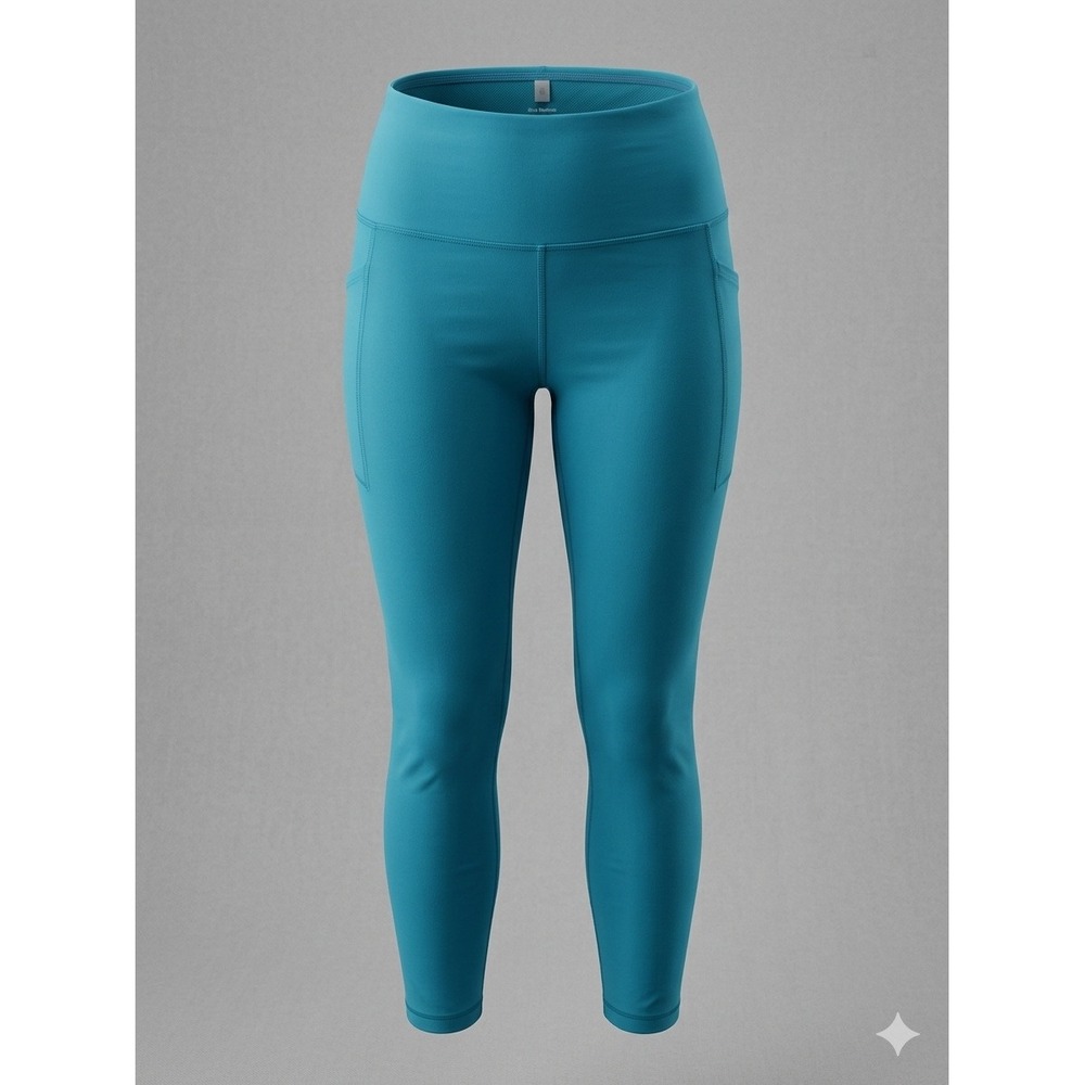 Athleta Salutation Stash 7/8 Tight Teal Blue High Rise Leggings XL 54023 - Picture 1 of 11